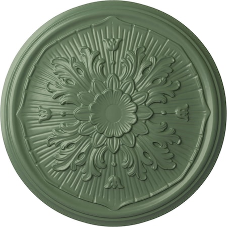 Luton Ceiling Medallion (Fits Canopies Up To 1 1/8), Hand-Painted Athenian Green, 15 3/4OD X 5/8P